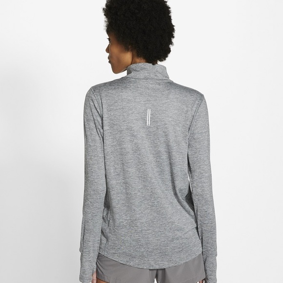 Nike women’s element zip running top, gray color, size small - Picture 6 of 11